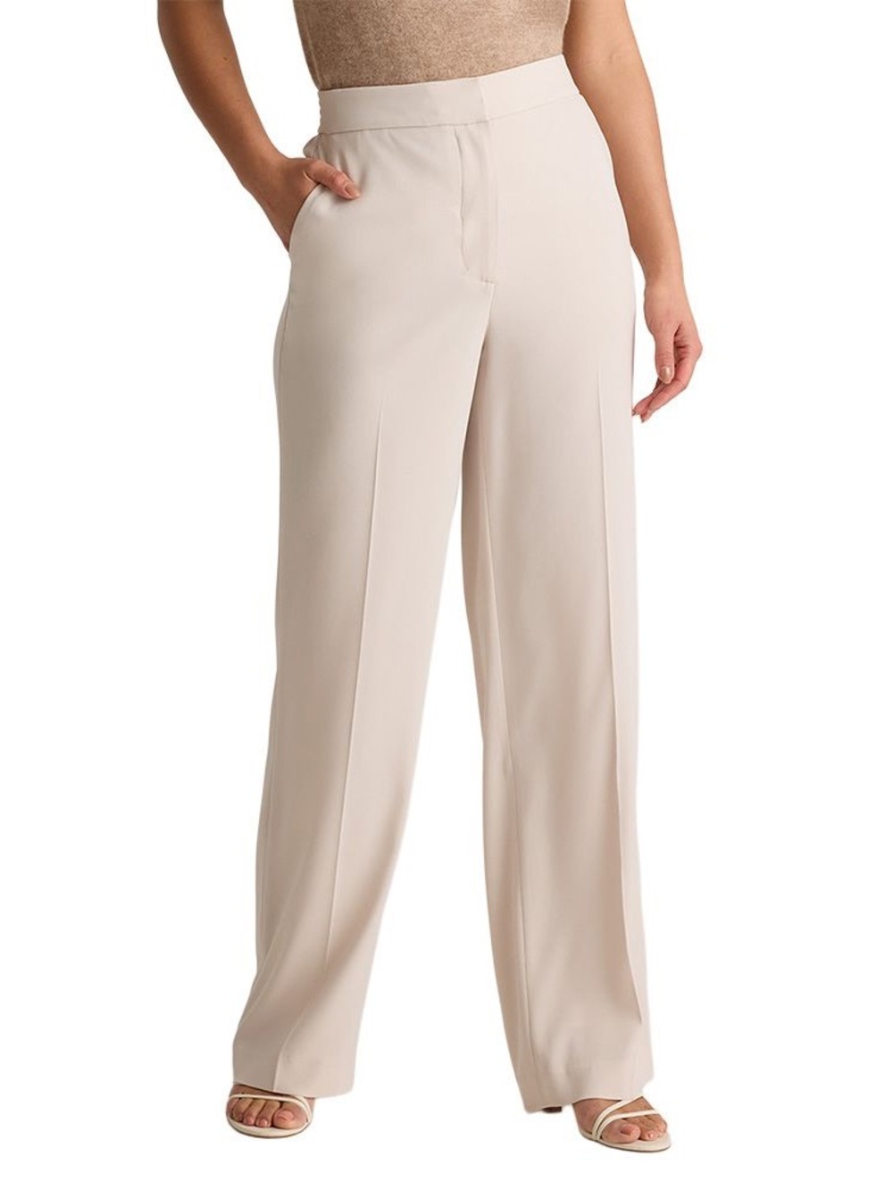 NWT Quince 10 Stretch Crepe Office Pants Trousers Preppy Minimalist Washable Eco